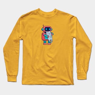 Robotic Hug: Furry cat Friend Long Sleeve T-Shirt